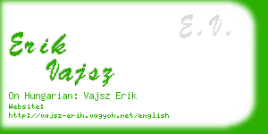 erik vajsz business card